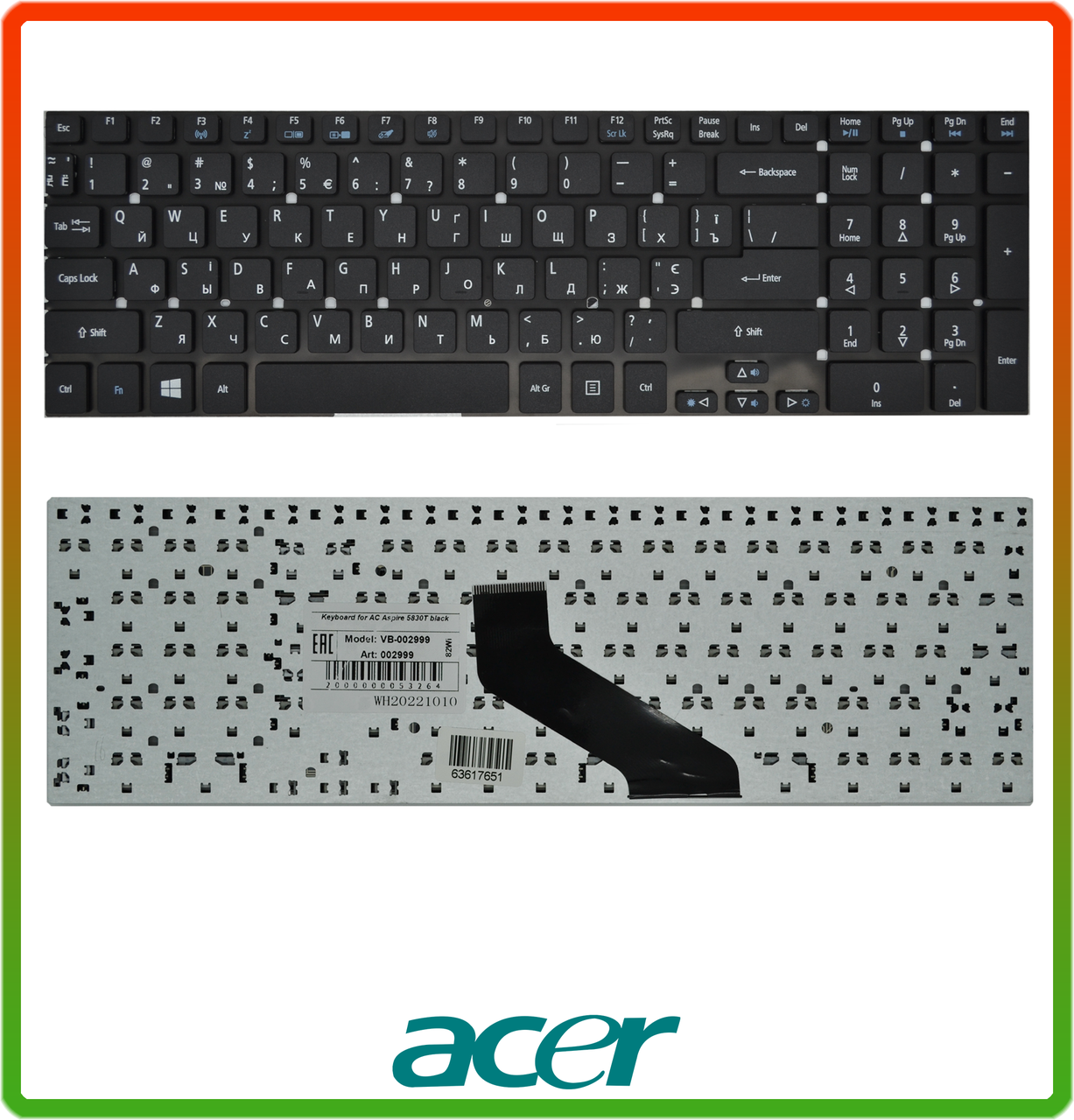 Клавіатура ACER Aspire E1-771 E1-771G V3-531 V3-571G V3-731