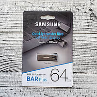 Флешка Samsung 64GB USB 3.1 Flash Drive Bar Plus (MUF-64BE4/APC) Titan Gray