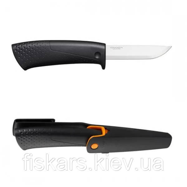 Ніж будівельний Fiskars з точилкою (1023617)