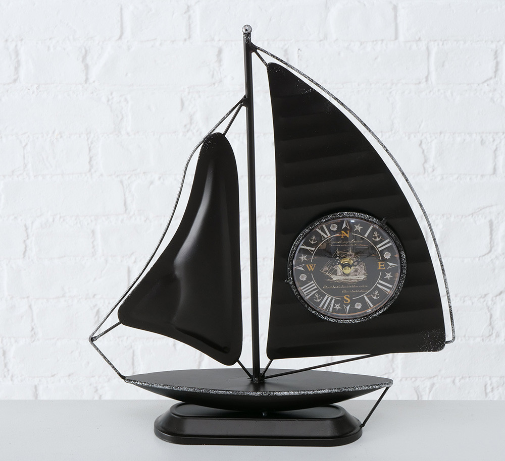 Годинник настільний металевий декоративний "Вітрильник"