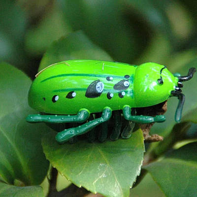 Електромеханічний зелений жук, що бігає. Нано жук Цікава іграшка для вашого кота або дитини:)  Іграшки для кішок.