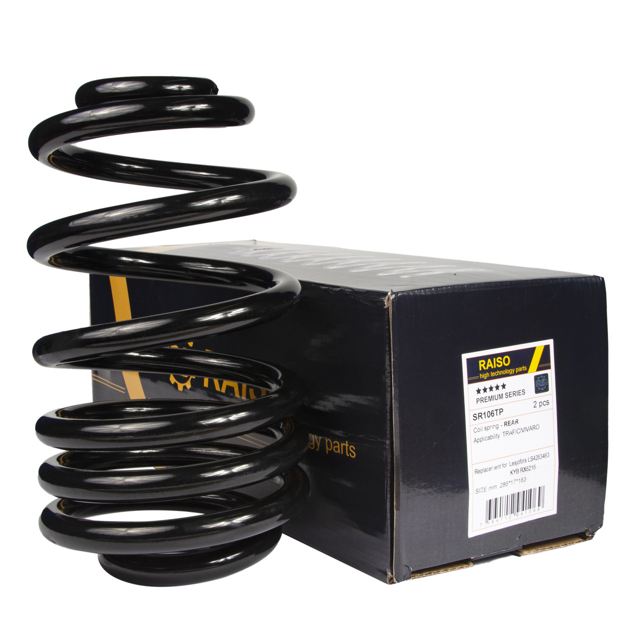 Пружина задня Raiso (Швеція)  Renault Trafic/Opel Vivaro, Рено Трафік/Опель Виваро 2003- #SR106TP UATJRVZ4, фото 1
