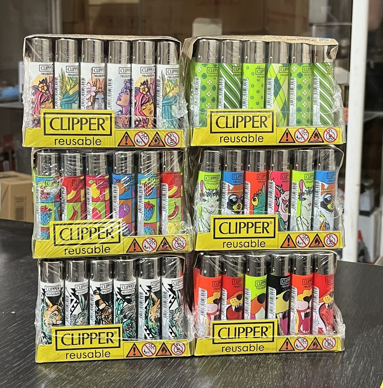 Запальничка CLIPPER оригінал 24 штуки в блоці