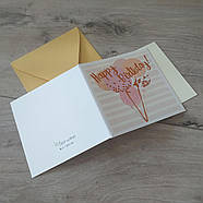 Набір мініатюрних вітальних листівок Mini 1810-06 "Happy birthday!" 9.5*9.5 см 10 шт./1уп (KG-8691), фото 3