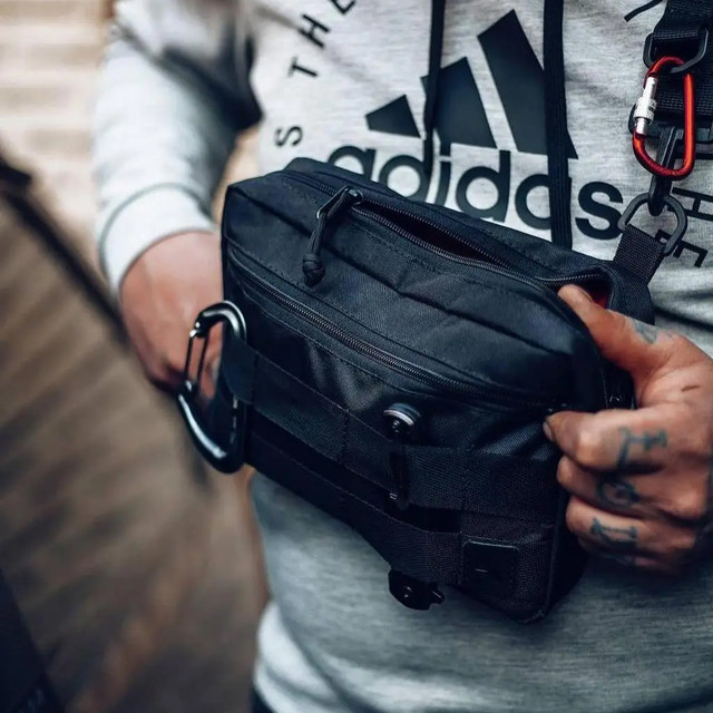 Тактична чорна чоловіча сумка HAMMER