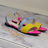 Шкіряні босоніжки на низькому ходу, фото 2