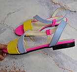 Шкіряні босоніжки на низькому ходу, фото 5