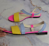 Шкіряні босоніжки на низькому ходу, фото 3