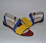 Шкіряні босоніжки на низькому ходу, фото 6