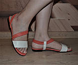 Шкіряні босоніжки на низькому ходу, фото 7