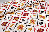 Ткань для обивки мебели для штор для кухни скатертей салфеток Турция геометрия красный
