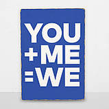 Дерев'яний Постер You+Me Blue, фото 6