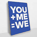 Дерев'яний Постер You+Me Blue, фото 2