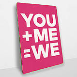 Дерев'яний Постер You+Me Pink, фото 2