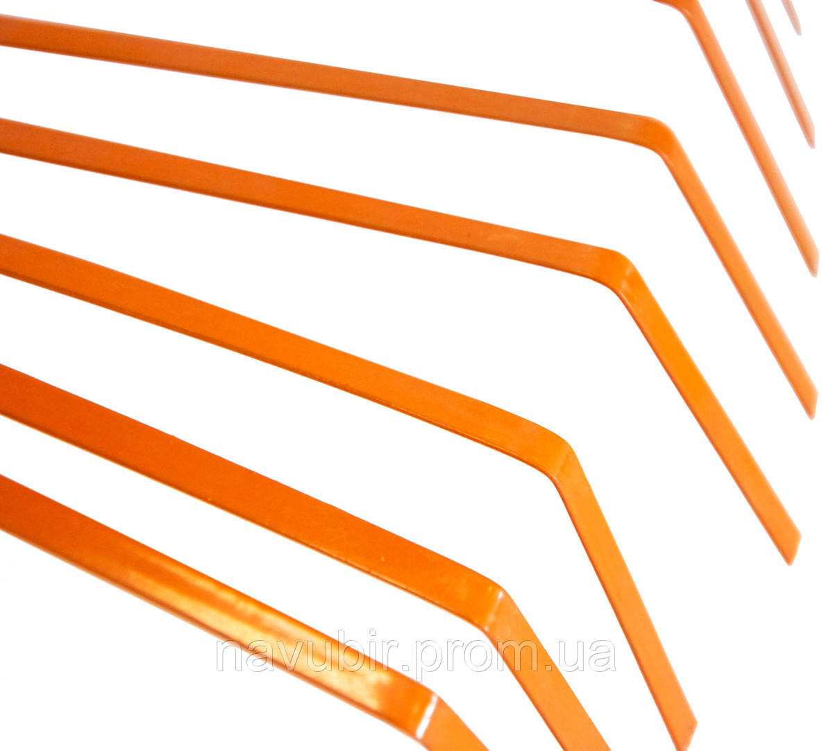 Веерные грабли для листьев (22 зубца) Оранжевые, садовые грабли металлические пластинчатые (граблі) (NV) - фото 3 - id-p1855493075