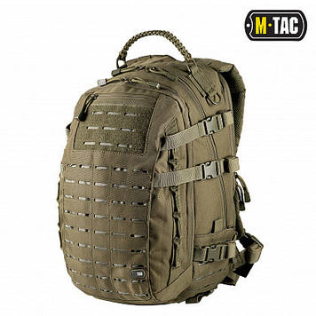 Рюкзак моле 30 літрів міський тактичний штурмовий оливковий M-Tac Mission Pack Laser Cut Olive