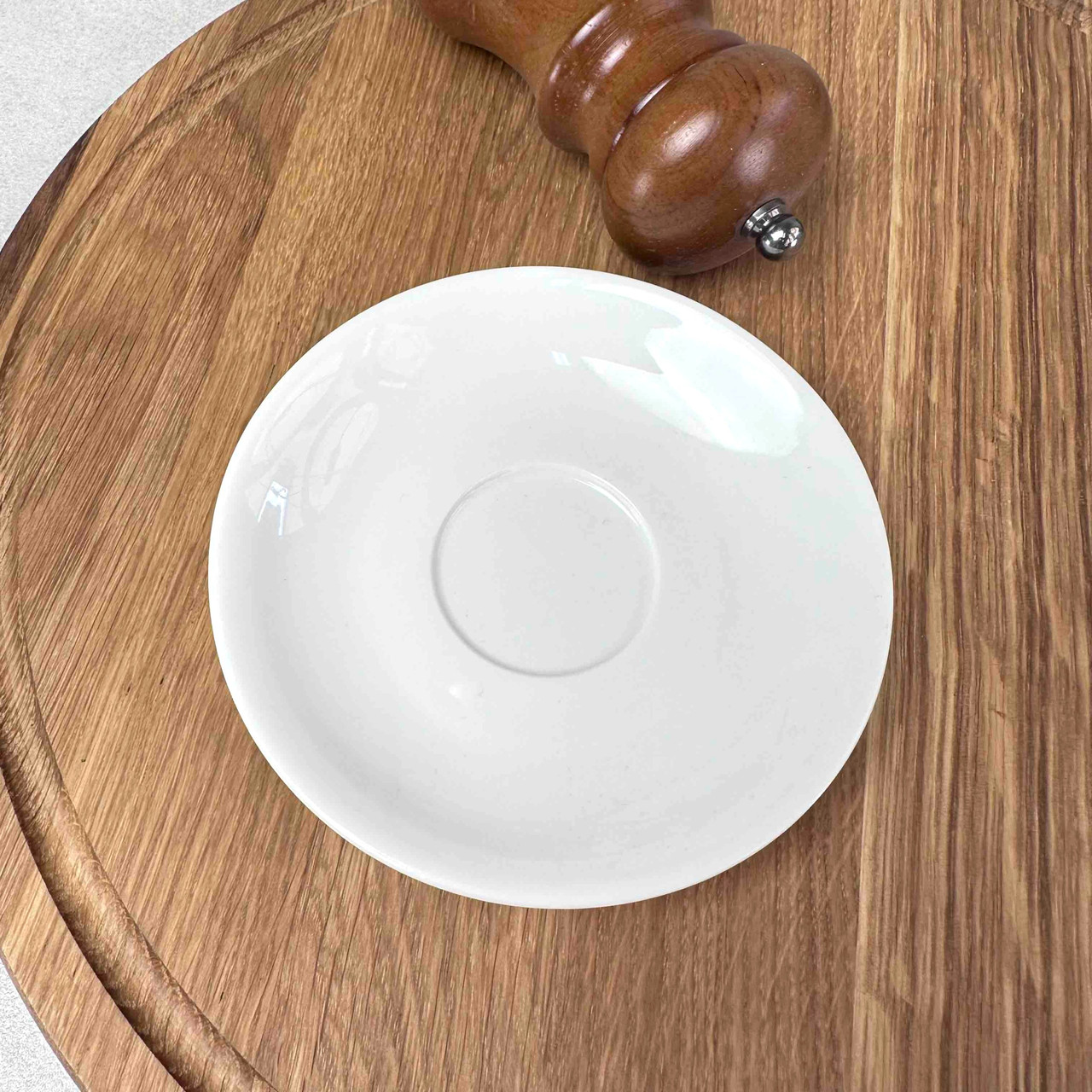 Набір білих блюдець 6 шт 12 см під чашки кави ARDESTO Imola