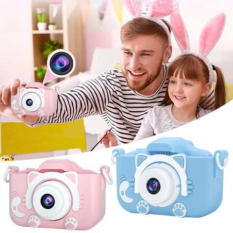 Цифровий дитячий фотоапарат Baby Photo Camera Cartoon Cat Блакитний