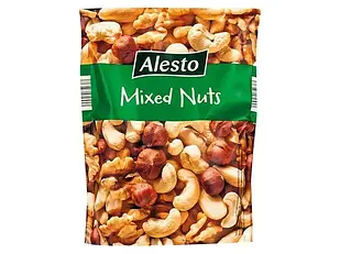 Мікс горіхів (мигдаль, кеш'ю, волоський, лісовий) Alesto Mixed Nuts, 200 г, не солоний, сушений