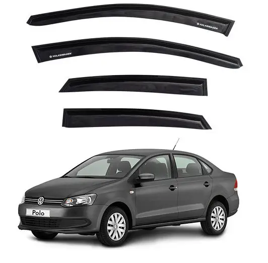 Дефлектори вікон вітровики Volkswagen Polo 5 седан 2010-2017 (скотч) AV-Tuning