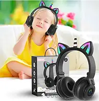 💜Бездротові накладні навушники Wireless Cat Ear Headphones STN-27 Єдиноріг з котячими вушками