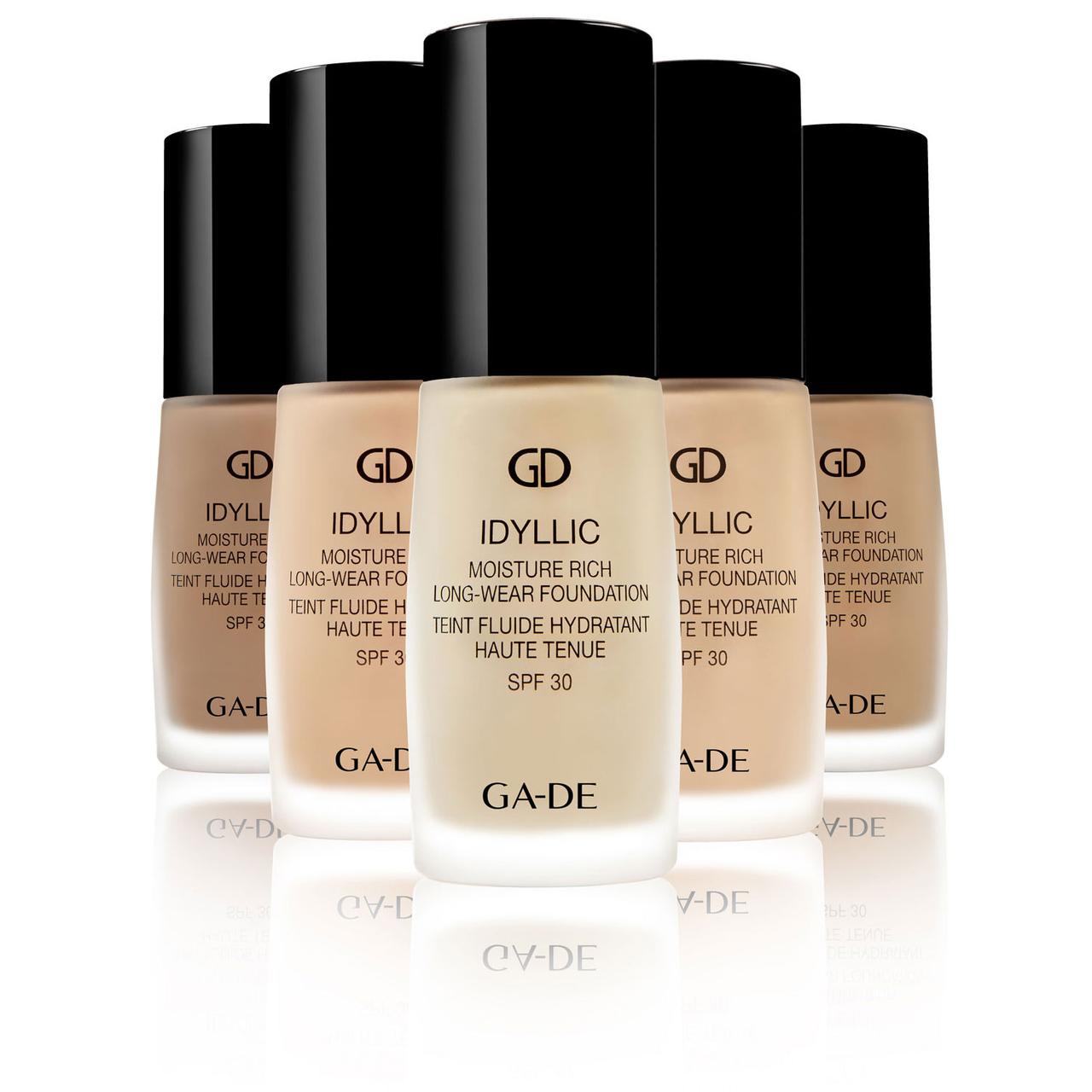 Зволожуючий тональний стійкий крем GA-DE SPF 30 – Idyllic Moisture Rich Long-Wear Foundation 30мл (Оригінал), фото 1