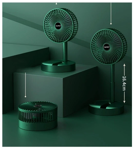 Портативний вентилятор акумуляторний Telescope Fan з USB заряджанням, портативний мінівентилятор