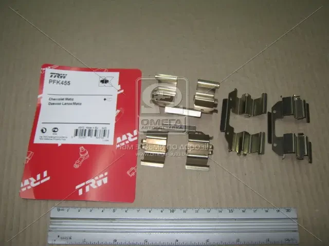 Компл. монтажний колодок гальм. DAEWOO LANOS 1.5, MATIZ передн. (вир-во TRW)