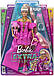 Лялька Барбі Екстра Фенсі блондинка в рожевому Barbie Extra Fashionista Doll HHN12, фото 6