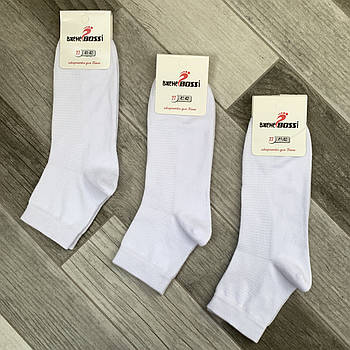 Шкарпетки чоловічі сітка бавовна середні ВженеBOSSі, розмір 27 (41-42), білі, 012098
