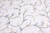 Скатертина на стіл водовідштовхувальна біла з тефлоновим покриттям "Ліана" 120, 150