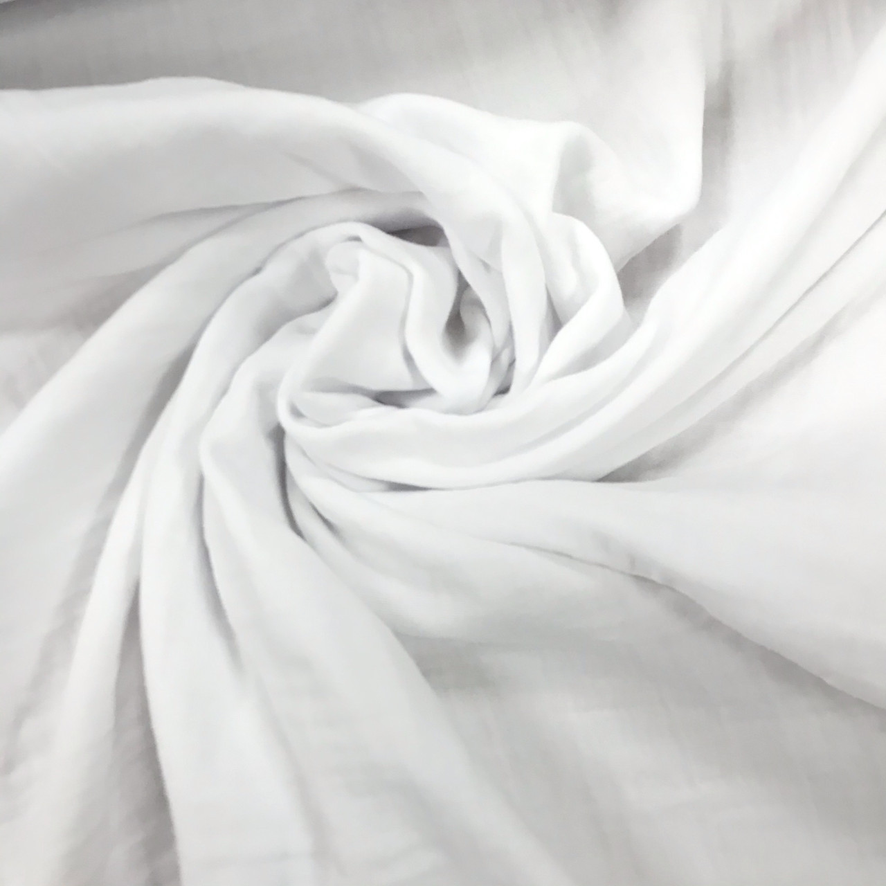 ВІДРЕЗ (3,2 * 1,3) Тканина муслін жатий двошаровий, білий (шир. 1,3м), фото 1