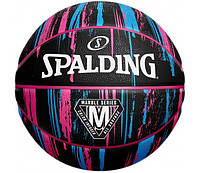 Мяч баскетбольный Spalding Marble Series голубой, розовый, черный размер 7 84400Z