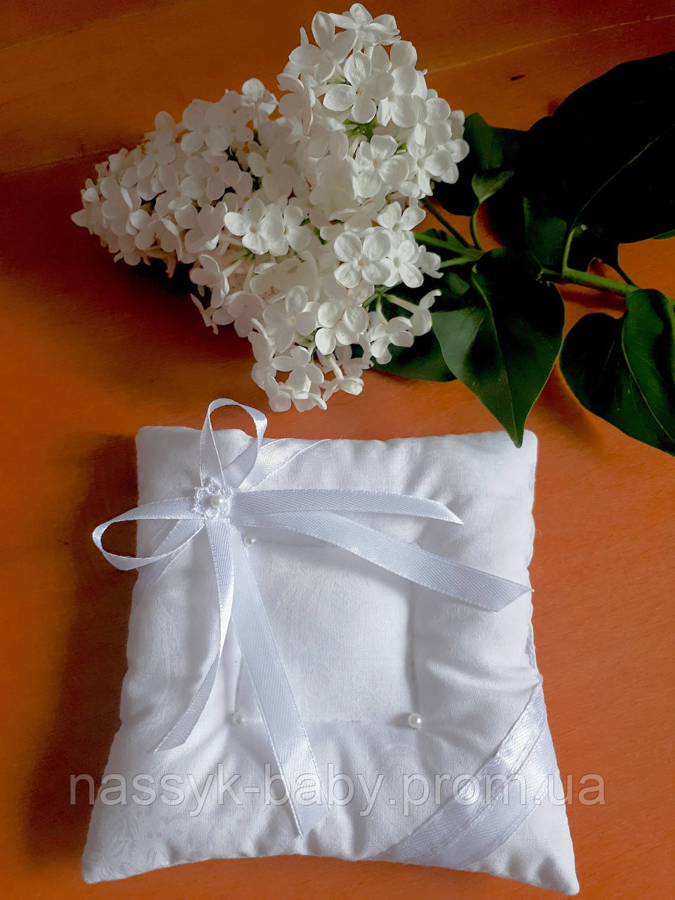 Свадебная подушечка для колец - фото 1 - id-p1851000867