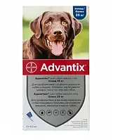 Краплі Advantix Bayer від бліх та кліщів для собак вагою 25 - 40 кг, 4 піпетки по 4 мл.