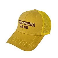 Горчичная Универсальная детская кепка Бейсболка California, Детский головной убор от солнца 52-54 на 3-7 лет