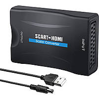 Конвертер видео SCART на HDMI, 1080p/720p / Переходник-преобразователь для телевизора