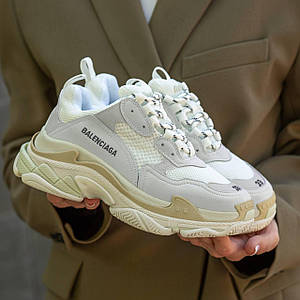 Жіночі Кросівки Balenciaga Triple-S Cream 37-38-40