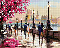 Алмазная мозаика Прогулка по романтическому Лондону Brushme GF1368 (40 x 50 см) на подрамнике