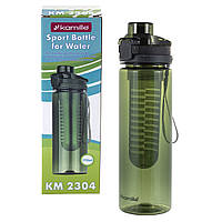 Спортивна пляшка для води Kamille Зелений 750 мл із пластику KM-2304 "Lv"