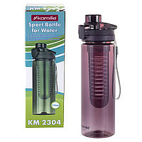 Спортивна пляшка для води Kamille Червоний 750 мл із пластику KM-2304 "Lv"