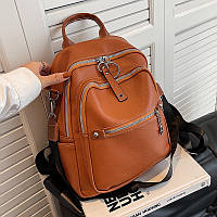 Жіночий рюкзак - сумка екошкіра 2019 brown
