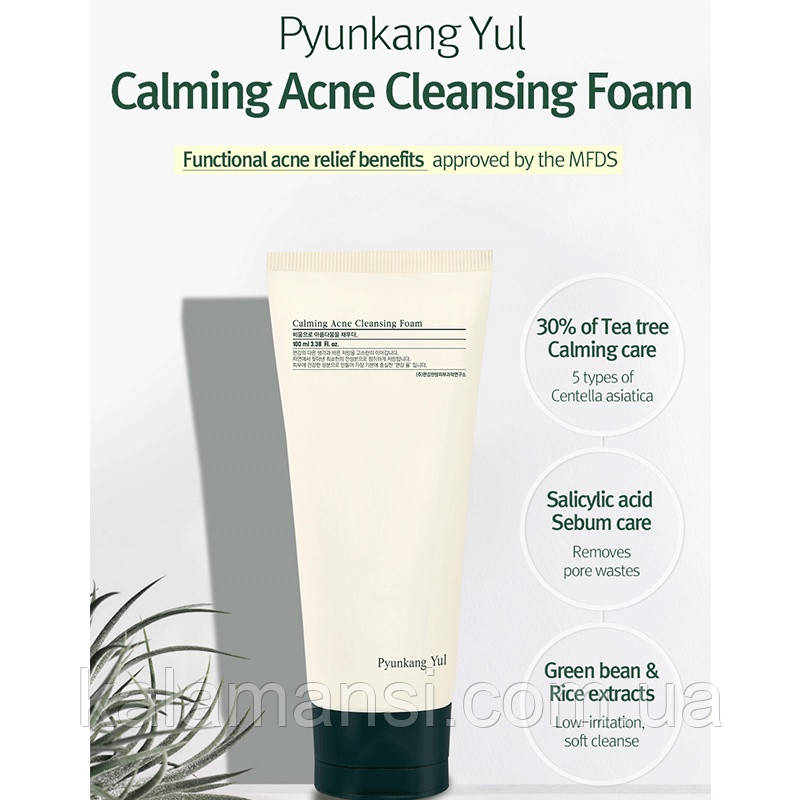 Пінка, що очищає для проблемної шкіри Pyunkang Yul Calming Acne Cleansing Foam 100 мл