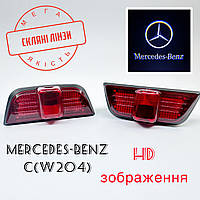 Логотип підсвічування дверей Mercedes-Bens (W204) Лінза скло HD зображення, PREMIUM