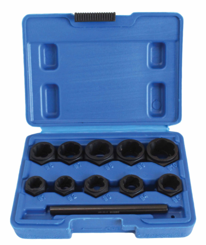 Набір низькопрофільних головок для слизових гайок 11одиниць SATRA S-TSN11SH, фото 1