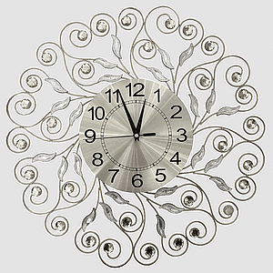 Годинник кварцовий  Вензель срібло