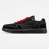 Черные кроссовки для парней Nike Air Jordan 1 Low. Классная обувь мужская Найк Аир Джордан 1.