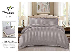 Євро комплект постільної білизни Primavara-сірий