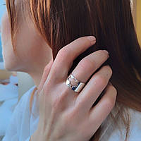 Кольцо серебряное женское колечко без камней Моя Украина серебро 925 17 размер 49001 5.20г