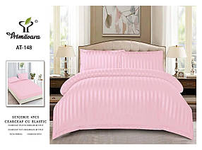 Євро комплект постільної білизни Primavara-рожева